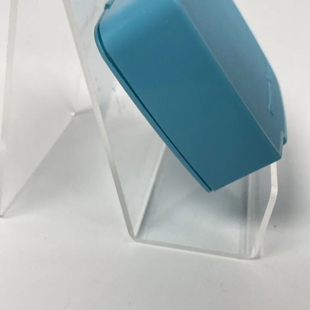 Tupperware Vintage Label Dispenser with Roll of Freezer Labels Blue Aqua
